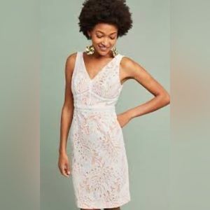 Lovely Maeve Gardenia Lace Column Dress - NWT